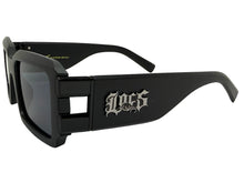 Classic Hardcore Biker Gangster Style LOCS SUNGLASSES Large Thick Matte Black Frame - Dark Lens 91336
