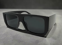 Classic Hardcore Biker Gangster Style SUNGLASSES Large Thick Black Frame - Dark Lens B0335