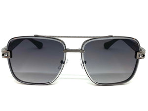 Classic Vintage Retro Aviator Style SUNGLASSES Gunmetal & Black Frame 1706