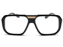 Classic Vintage Retro Hip Hop Rapper Style Clear Lens EYEGLASSES Black & Gold Frame 76006