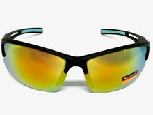 Sporty Wrap Around Cycling Fishing Biker SUNGLASSES Sleek Black Frame - Gold Lens 2754