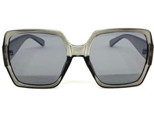 Oversized Vintage Retro Style SUNGLASSES Large Square Gray Frame E1275