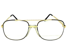 Classic TRUE Vintage Retro Aviator Style Clear Lens EYEGLASSES Gold Frame - Glass Lens 9006