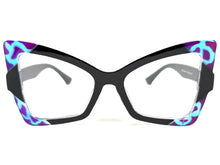 Oversized Vintage Retro Style Clear Lens EYEGLASSES Large Black Frame 97198