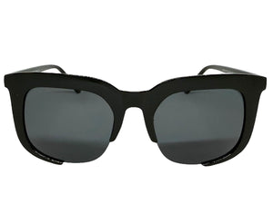 Classic Vintage Retro Style SUNGLASSES Square Black Frame - Dark Lens 1678