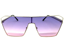 Oversized Sleek Modern Retro Shield Style SUNGLASSES Large Silver Frame 4577