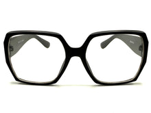 Oversized Classic Vintage Retro Style Clear Lens EYEGLASSES Large Square Black Frame 80843
