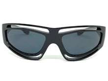 Biker Sporty Wrap Around Style SUNGLASSES Black Frame 1246