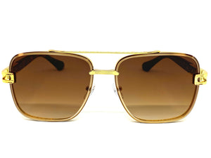 Classic Vintage Retro Aviator Style SUNGLASSES Gold & Tortoise Frame 1706