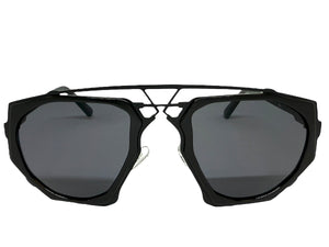 Exaggerated Classic Vintage Retro Style SUNGLASSES Unique Black Frame 4464