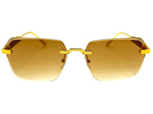Classy Elegant Luxury Modern Style SUNGLASSES Rimless Gold Frame 5331
