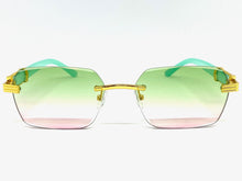Men's Classy Elegant Luxury Retro Hip Hop Style SUNGLASSES Gold Rimless Frame 7522
