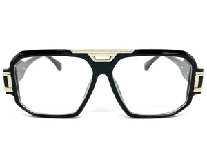 Classic Vintage Retro Hip Hop Rapper Style Clear Lens EYEGLASSES Black & Silver Frame 5408 (Copy)