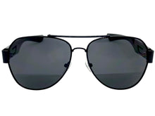 Classic Vintage Retro Aviator Style SUNGLASSES Sleek Black Frame 21037