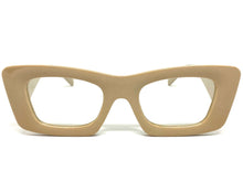Exaggerated Vintage Retro Style Clear Lens EYEGLASSES Thick Khaki Frame 81260