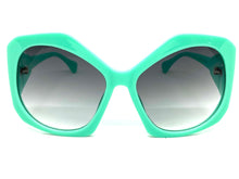 Oversized Exaggerated Vintage Retro Style SUNGLASSES Huge Turquoise Frame 1222