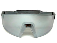 Oversized Retro Sporty Wrap Around Shield Style SUNGLASSES Large Frame - Silver Lens 80963