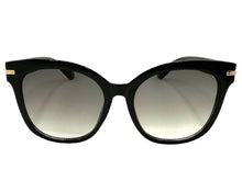 Oversized Exaggerated Vintage Retro Style SUNGLASSES Large Black Frame - Light Tint Lens 9091