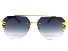 Men's Classy Elegant Luxury Modern Retro Style SUNGLASSES Large Gold Frame 27667