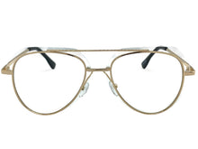 Classic Vintage Retro Aviator Style Clear Lens SUNGLASSES Gold Metal Frame 3375