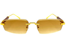 Classy Elegant Luxury Modern Style SUNGLASSES Rimless Gold Frame 5335