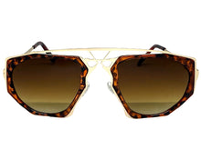 Exaggerated Classic Vintage Retro Style SUNGLASSES Unique Tortoise & Gold Frame 4464