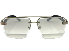 Men's Classy Elegant Luxury Designer Hip Hop Style SUNGLASSES Silver & Wooden Frame 7537