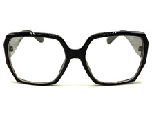 Oversized Classic Vintage Retro Style Clear Lens EYEGLASSES Large Square Black Frame 80843