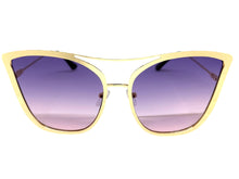 Classic Vintage Retro Cat Eye Style SUNGLASSES Funky Gold Frame A305