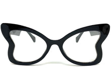 Oversized Vintage Retro Style Clear Lens EYEGLASSES Large Butterfly Black Frame 81261