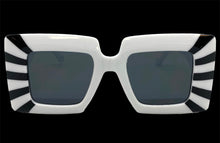 Exaggerated Vintage Retro Style SUNGLASSES Thick Square White Frame 80590