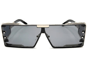 Classic Hardcore Gangster Hip Hop Rapper Pimp Style SUNGLASSES Silver Frame 79004