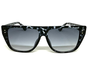 Classic Vintage Retro Style SUNGLASSES Square Gray Tortoise Frame - Light Gradient Tint 1876