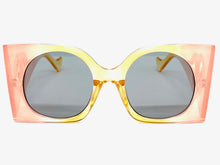 Oversized Exaggerated Classic Vintage Retro Style SUNGLASSES Huge Square Pink Frame 2158