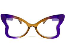 Oversized Vintage Retro Style Clear Lens EYEGLASSES Large Butterfly Purple Frame 81261