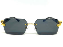 Classy Elegant Sophisticated Modern Luxury Style SUNGLASSES Gold & Black Frame E0969