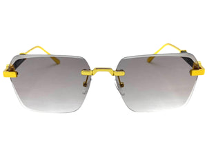 Classy Elegant Luxury Modern Style SUNGLASSES Rimless Gold Frame 5331