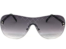 Oversized Contemporary Modern Retro Shield Style SUNGLASSES Flat Gray Lens A246