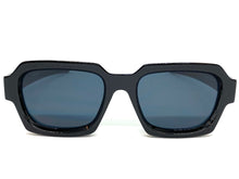 Classic Vintage Retro Style SUNGLASSES Square Black Frame - Dark Lens 1219