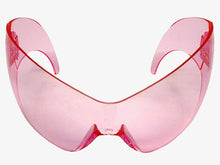 Oversized Space Futuristic Robotic Cyclops Shield Costume Party SUNGLASSES Huge Pink Lens 2170