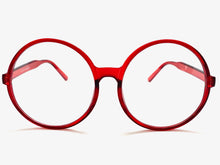 Oversized Vintage Retro Style Clear Lens EYEGLASSES X-Large Round Red Frame 1734