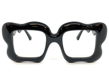 Oversized Classic Vintage Retro Style Large Funky Square Black Lensless Eye Glasses- Frame Only NO Lens 80549