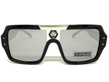 Classic Hardcore Biker Gangster Hip Hop Style SUNGLASSES Black Frame Chrome Lens 5468