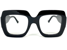 Oversized Vintage Retro Style Large Black Lensless Eye Glasses- Frame Only NO Lens 5255