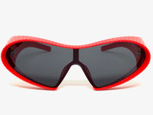 Oversized Exaggerated Modern Retro Futuristic Style SUNGLASSES Large Red Frame 1308