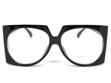 Oversized Vintage Retro Style Clear Lens EYEGLASSES Large Square Black Frame 5693