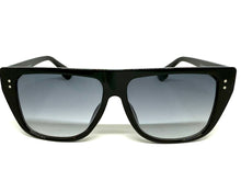 Classic Vintage Retro Style SUNGLASSES Square Black Frame - Light Gradient Tint 1876