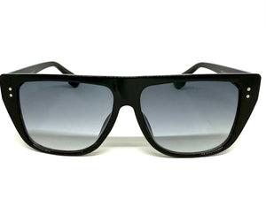 Classic Vintage Retro Style SUNGLASSES Square Black Frame - Light Gradient Tint 1876