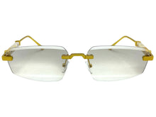 Classy Elegant Luxury Modern Style SUNGLASSES Rimless Gold Frame 5335