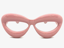 Oversized Exaggerated Retro Clear Lens EYEGLASSES Large Pink Optical Frame - RX Capable 80555